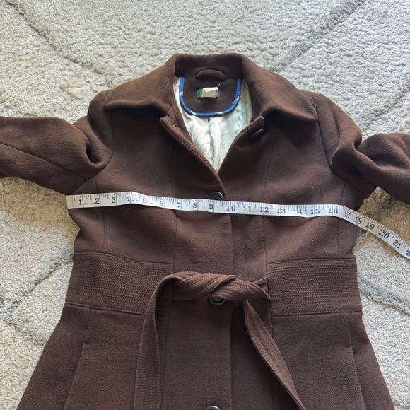 J Crew Lady Day chocolate brown wool coat belted peacoat 6 - Picture 6 of 12